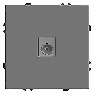Розетка TV (механизм) платиново-серый